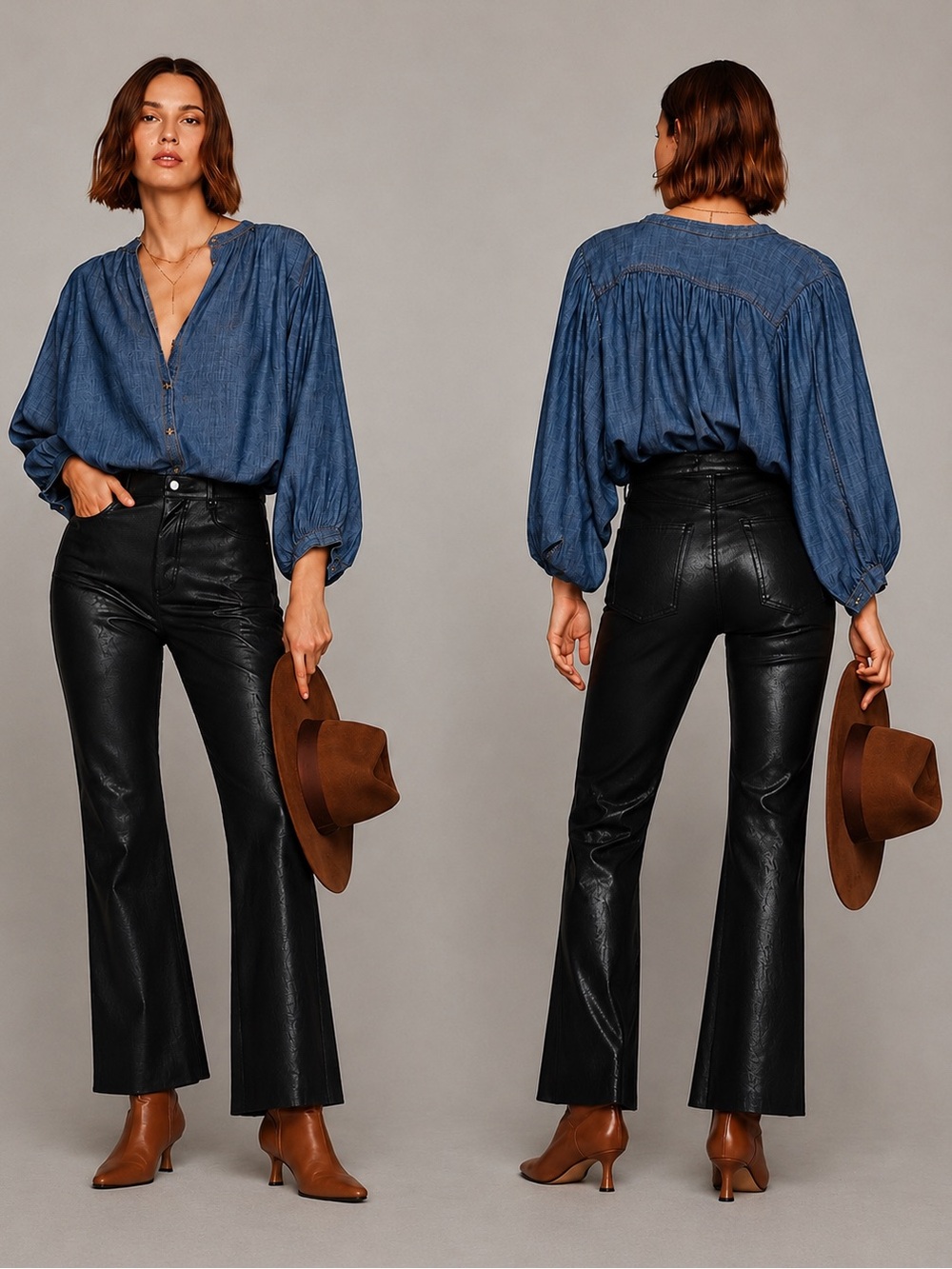 Anthropologie ASKK NY Geek Faux Leather Pants Size 25